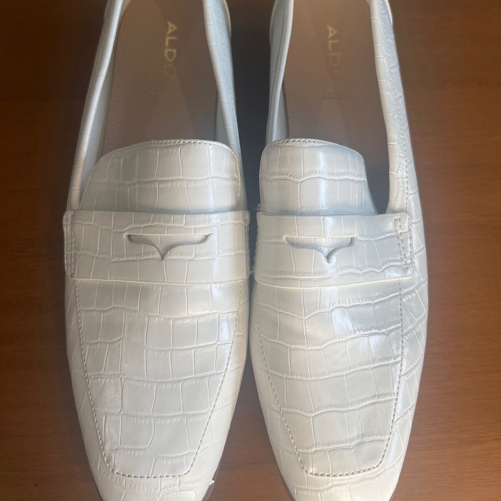 White loafers